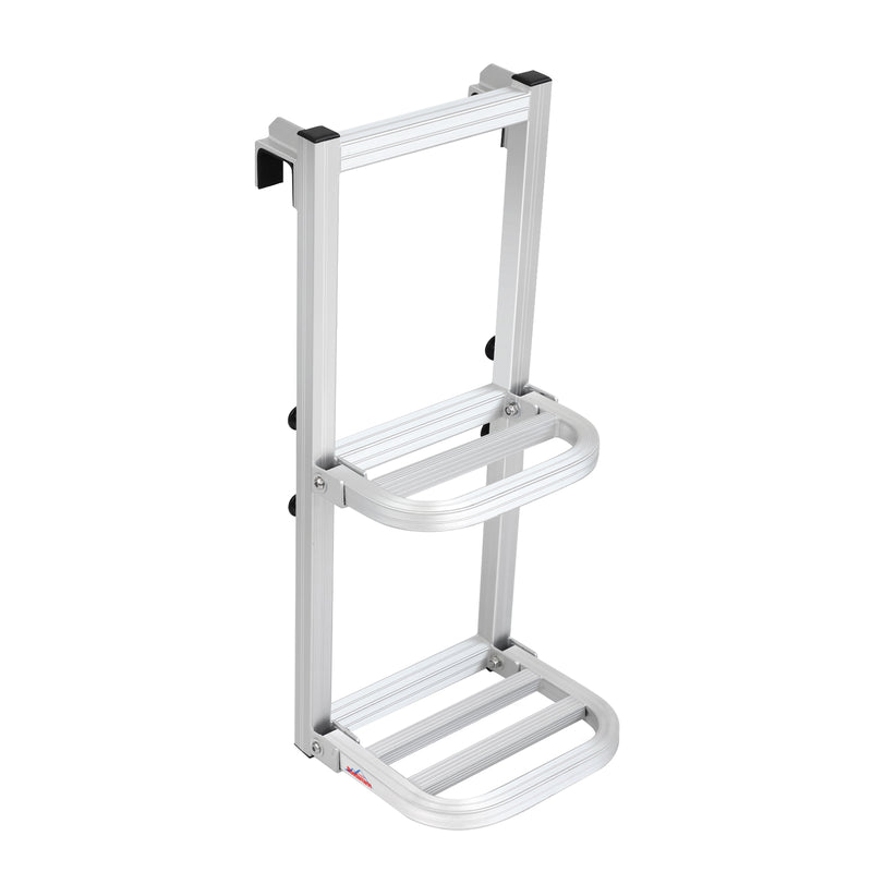 Ruedamann 折りたたみ式トラック用荷台はしご 2段階 アルミ製 トラック昇降ステップ 耐荷重120kg トラックステッパー 荷を積み卸す作業 軽トラ 昇降設備 荷降ろし 荷物運搬 荷台へ昇降