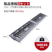 Ruedamann® 段差スロープ 高さ5-7.5cm 奥行30cm 超強耐荷重1400kg-RPL8114H-25MM