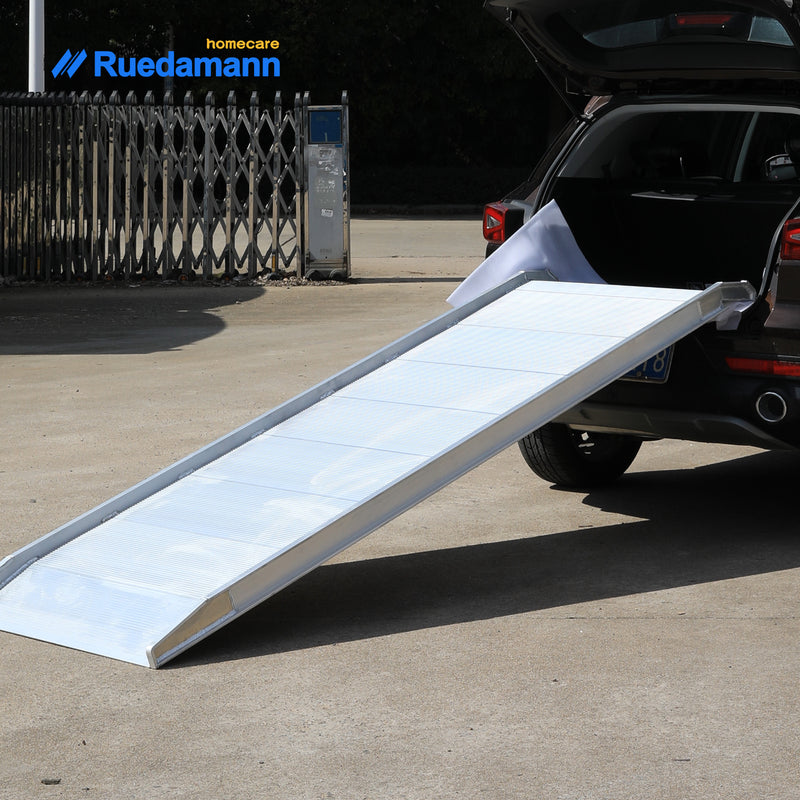 Ruedamann ® アルミ製 コンテナ用スロープ 耐荷重1000kg 業務用運搬機械 作業用スロープ 長さ180cm*幅70cm 滑り止め アルミラダーレール 重機・農機対応