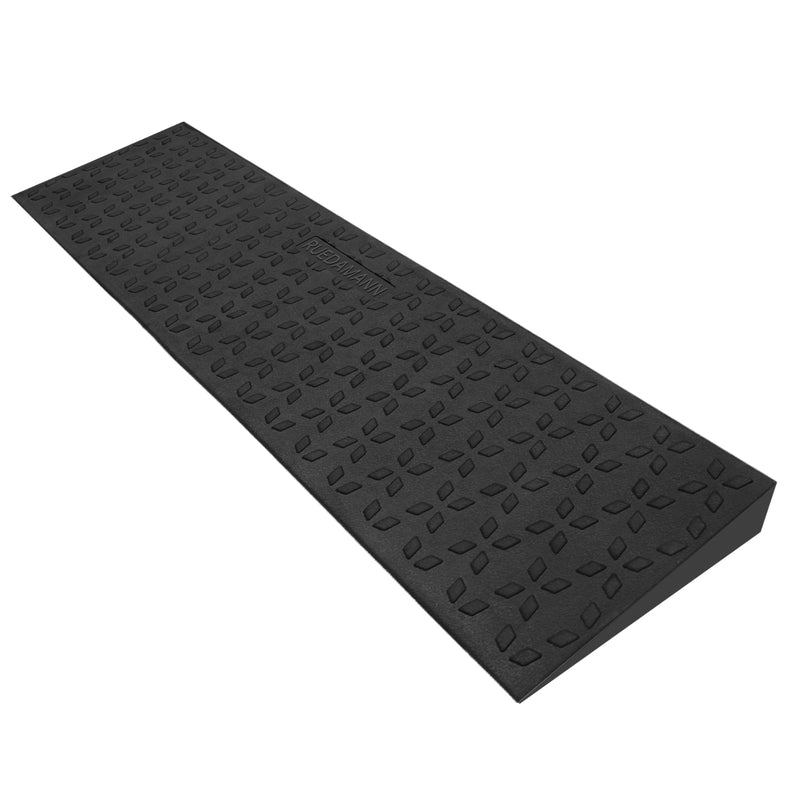 Ruedamann®  敷居スロープ 耐荷重650Kg 高さ1.5-4.5cm  幅89cm ゴム製 段差解消 バリアフリー 裁断可能