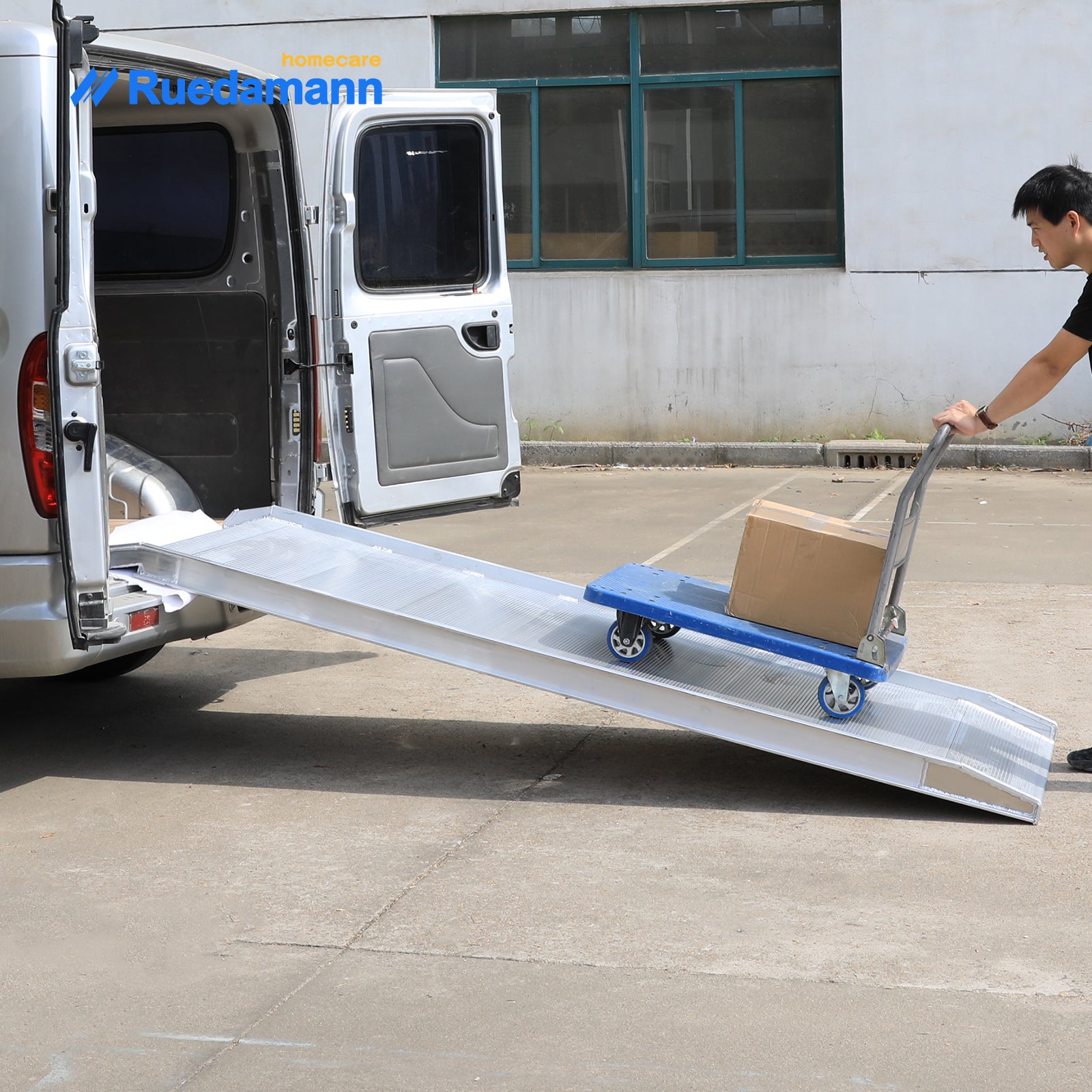 Ruedamann ® アルミ製 コンテナ用スロープ 耐荷重1000kg 業務用運搬