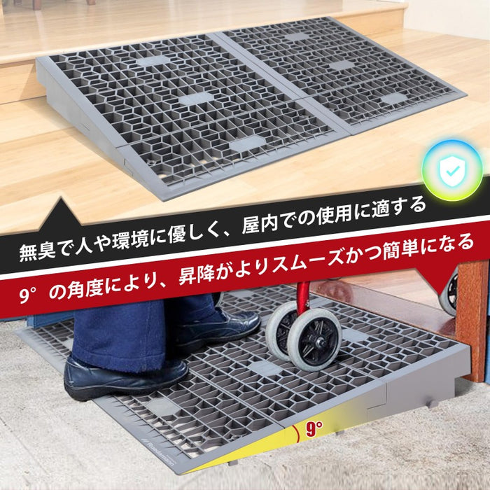 Ruedamann® 段差スロープ 高さ5-7.5cm 奥行30cm 超強耐荷重1400kg