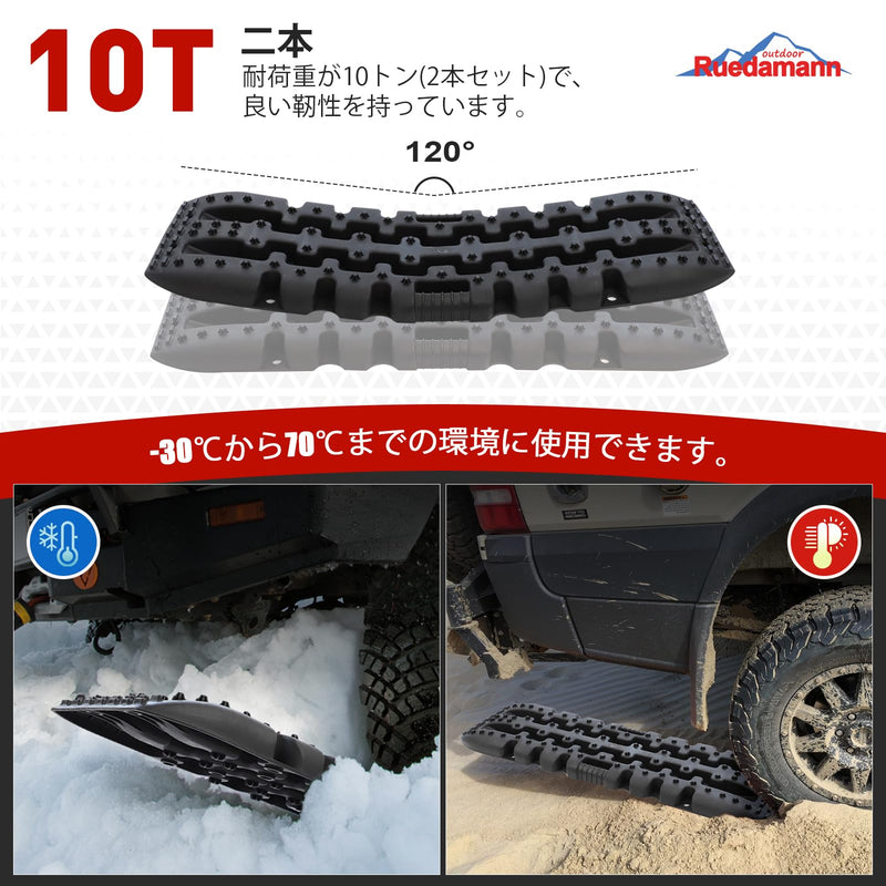 Ruedamann® リカバリーボード 耐荷重10t 自動車レスキューボード  2枚セット