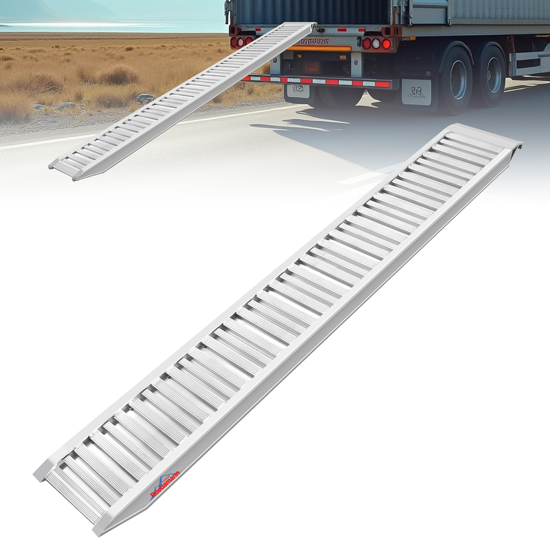 Ruedamann ® アルミラダー バイク ラダー 長さ208/238cm*幅30cm 耐荷重1.5t 滑り止め アルミラダーレール 重機・農機対応スロープ 1本