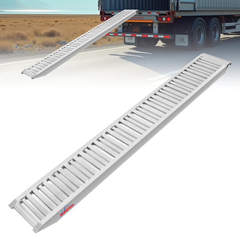 Ruedamann ® アルミラダー バイク ラダー 長さ208/238cm*幅30cm 耐荷重1.5t 滑り止め アルミラダーレール 重機・農機対応スロープ 1本