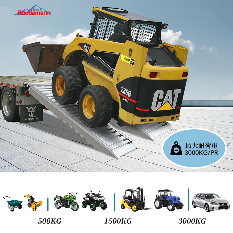 Ruedamann ® アルミラダー バイク ラダー 長さ118cm*幅30cm 耐荷重3t