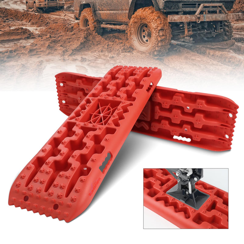 Ruedamann®リカバリーボード 耐荷重10t  タイヤ脱出ボード  2枚セット   緊急脱出用