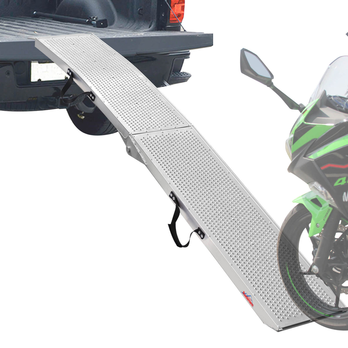 Ruedamann® 自転車 オートバイク 非折りたたみ式スロープ長さ215cm