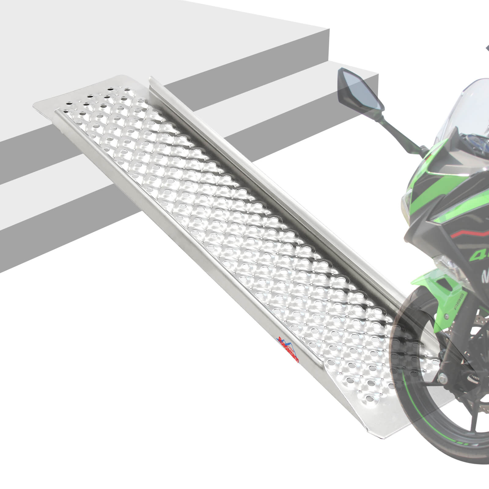 Ruedamann® アルミラダーレール 長さ100cm*幅21.5cm 自転車 階段