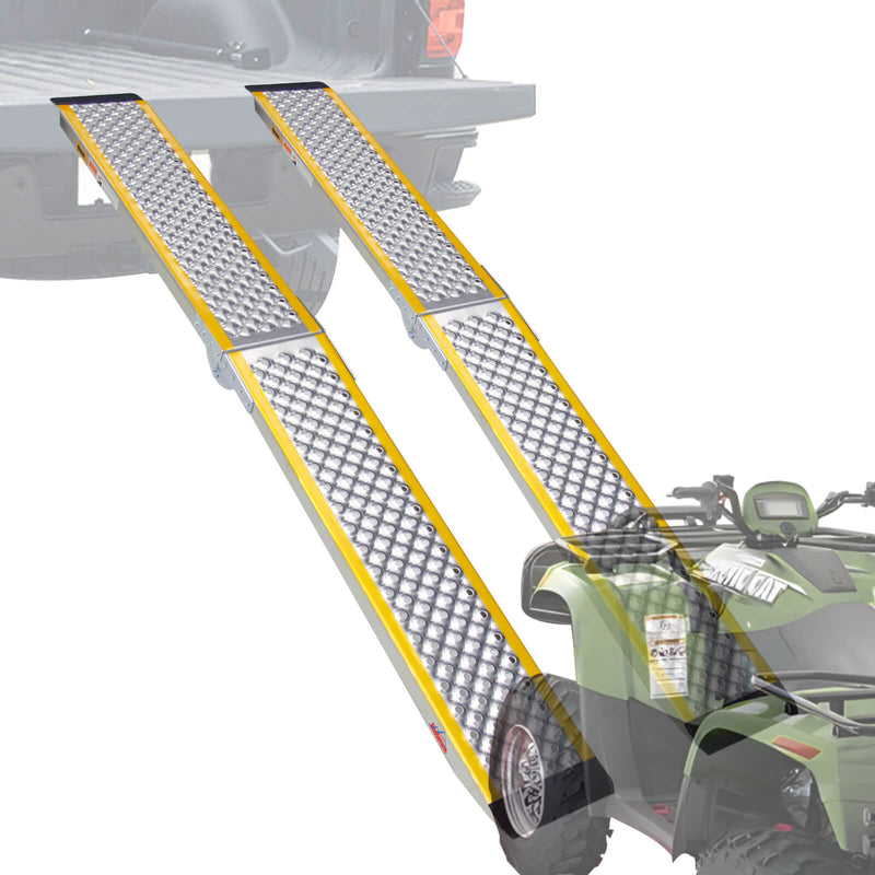 Ruedamann® 折りたたみ式 オートバイクアルミラダー 長さ200cm 幅21.5cm 耐荷重300kg 一本