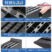 Ruedamann® カースロープ長さ90.5cm*幅30.5cm*高さ17cm 車止め耐荷重3トン 止め滑り 2個セット 黒-‎CR09295