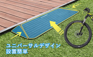Ruedamann ®スチール製ローディングスロープ、耐荷重 360kg、ポータブルバイク用スロープ、ブラック、１本