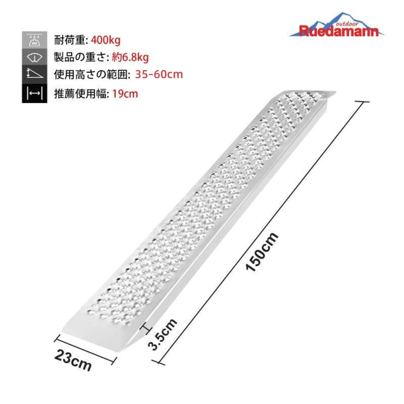 Ruedamann® アルミラダーレール 耐荷重400kg アルミブリッジ