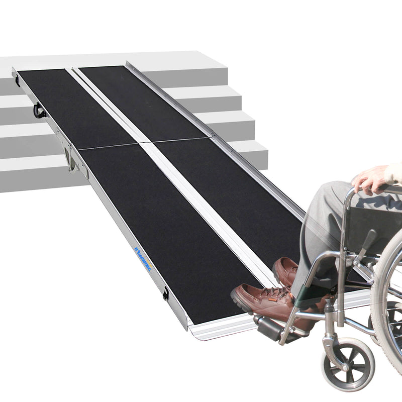 Ruedamann ® クワッド折りたたみ車椅子スロープ 耐荷重 300 kg