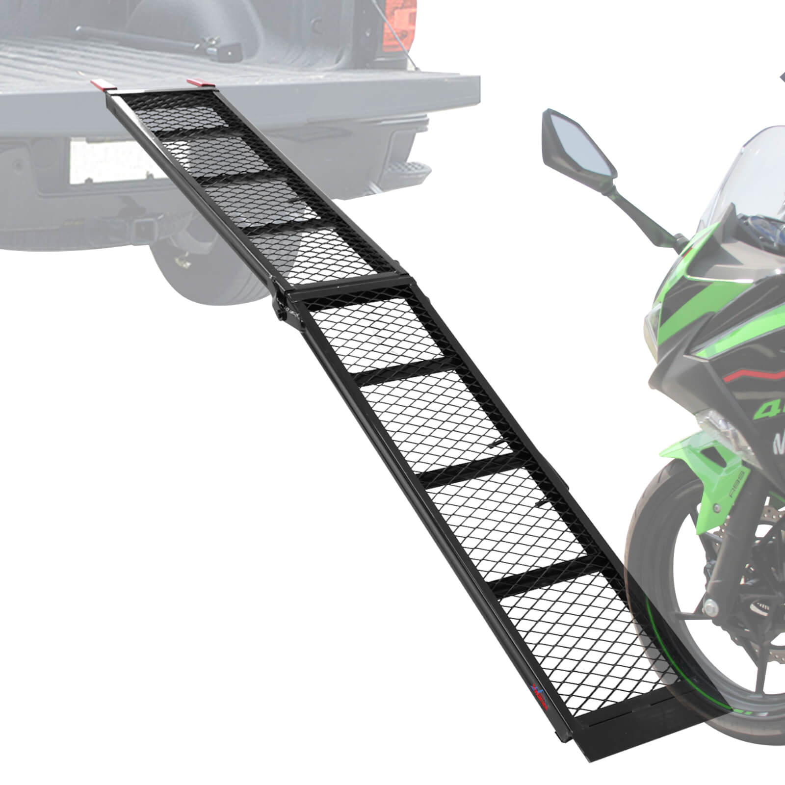 Ruedamann ®スチール製バイク用スロープ長さ203cm*幅28cm キャラバン