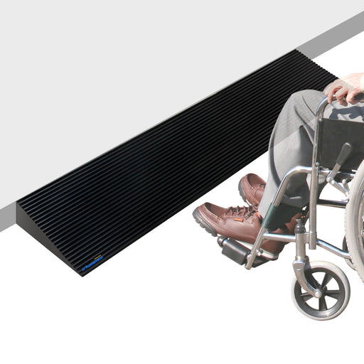 Ruedamann® 敷居スロープ 耐荷重650Kg 高さ1.5-4.5cm 段差解消スロープ ゴム製 裁断可能-RTR90