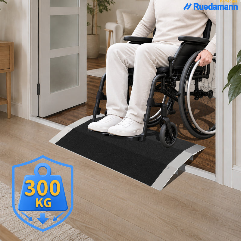 Ruedamann®  ブリッジ式段差スロープ  耐荷重300kg  アルミ製敷居スロープ