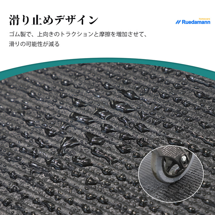 Ruedamann®  敷居スロープ 耐荷重650Kg 高さ1.5-4.5cm 天然ゴム製 裁断可能