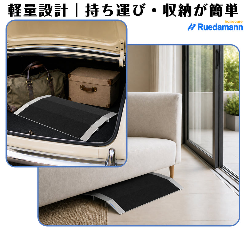 Ruedamann®  ブリッジ式段差スロープ  耐荷重300kg  アルミ製敷居スロープ