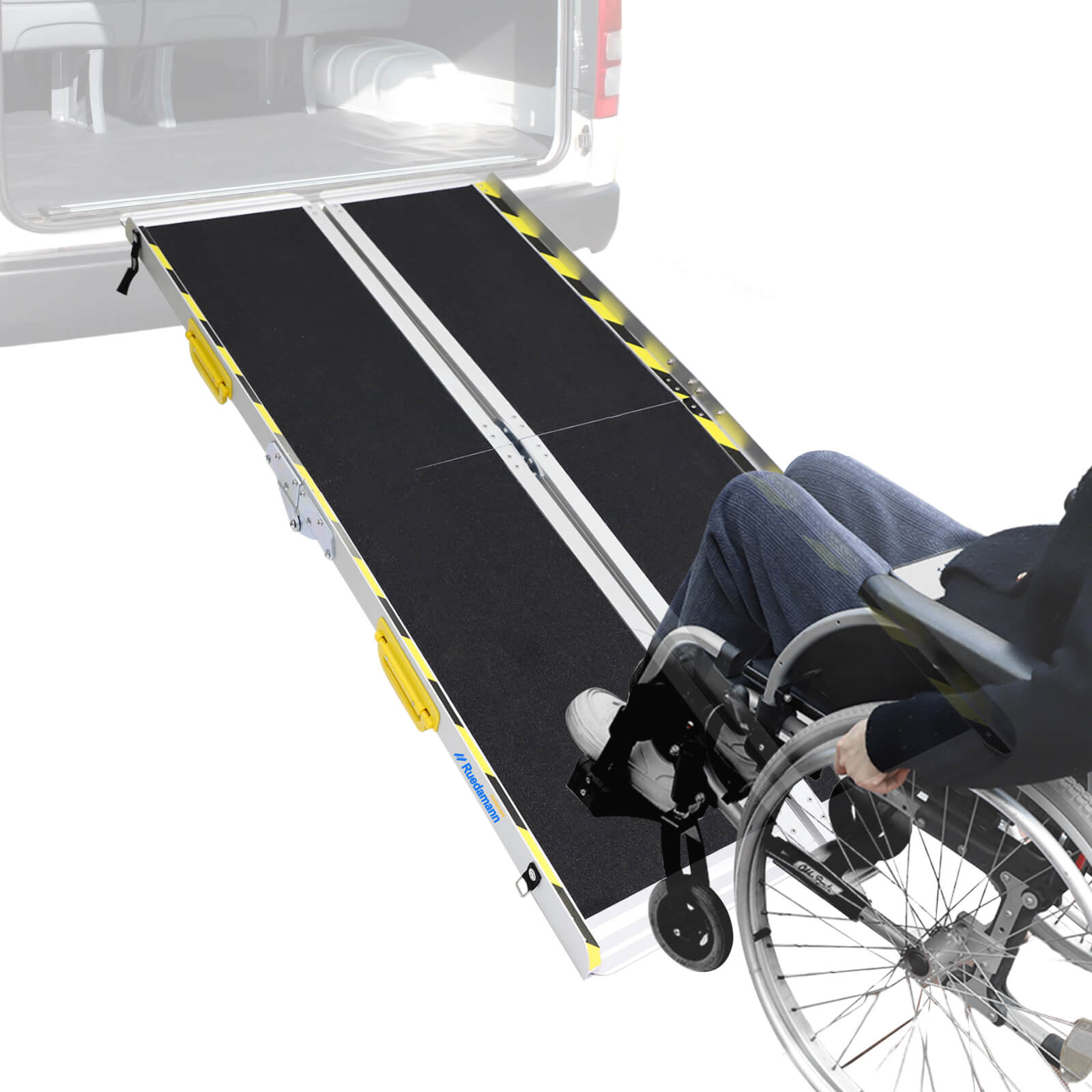 Ruedamann® 折りたたみスロープ 耐荷重300kg 長さ183cmx幅71cm 2本