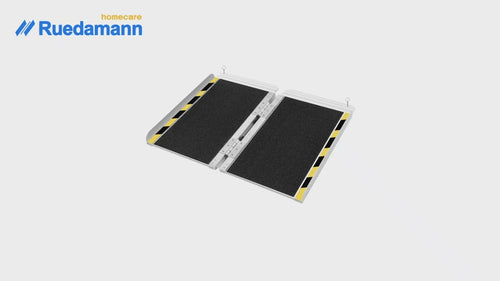 Ruedamann® 滑り止め折り畳み車椅子スロープ 耐荷重300kg 長さ61cm
