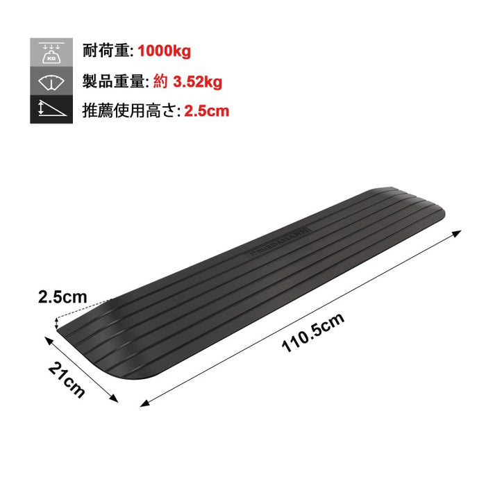 Ruedamann® 敷居段差解消スロープゴム製 耐荷重1000kg 敷居高さ