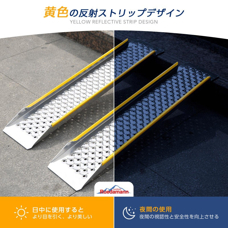 Ruedamann® バイク 自転車スロープ 階段の段差を解消 長さ100/150cm*外