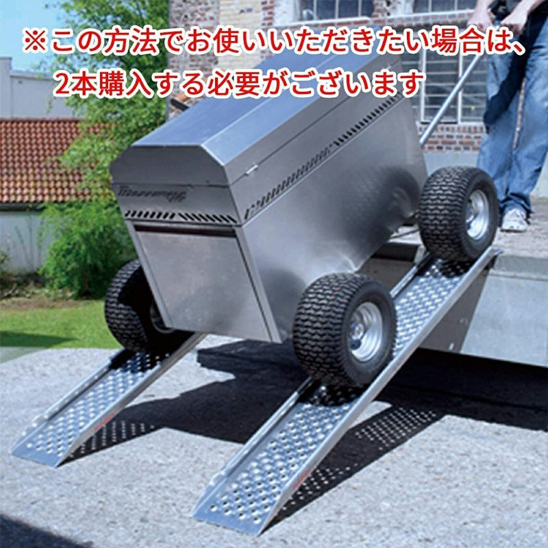 Ruedamann® アルミラダーレール 長さ100cm*幅21.5cm 自転車 階段