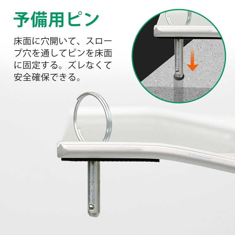 Ruedamann® 伸縮軽アルミスロープ 長さ122.5cm-244.5cm*幅29.5cm