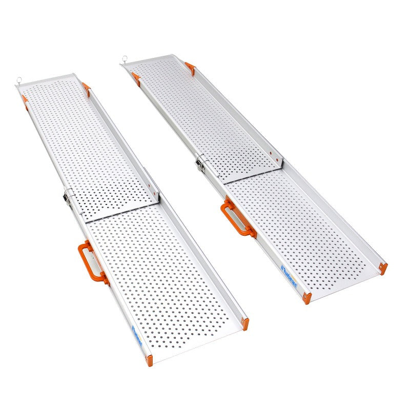 Ruedamann® 伸縮軽アルミスロープ 長さ122.5cm-244.5cm*幅29.5cm