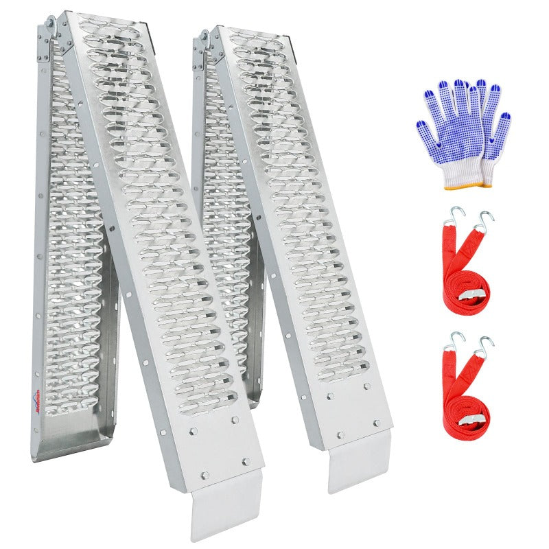 Ruedamann® バイクスロープ 長さ170*幅22cm ラダーレール 耐荷重430kg 鉄製 バイクラダー トラックローディング 2本セット - SR67F-PR-長さ170cm