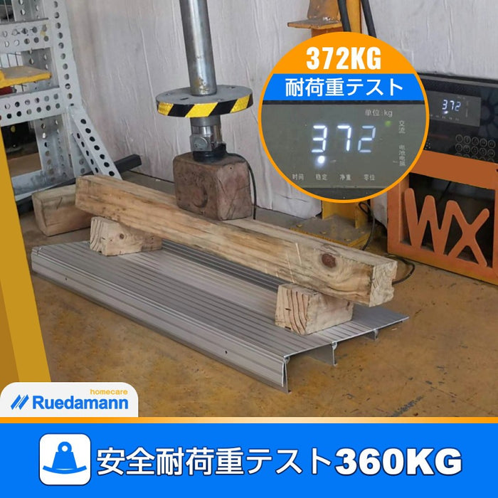 Ruedamann® 敷居スロープ 高さ2.5/5/7.5/10/12.5cm アルミスロープ 耐荷重360kg 組み合スロープ - TR601H
