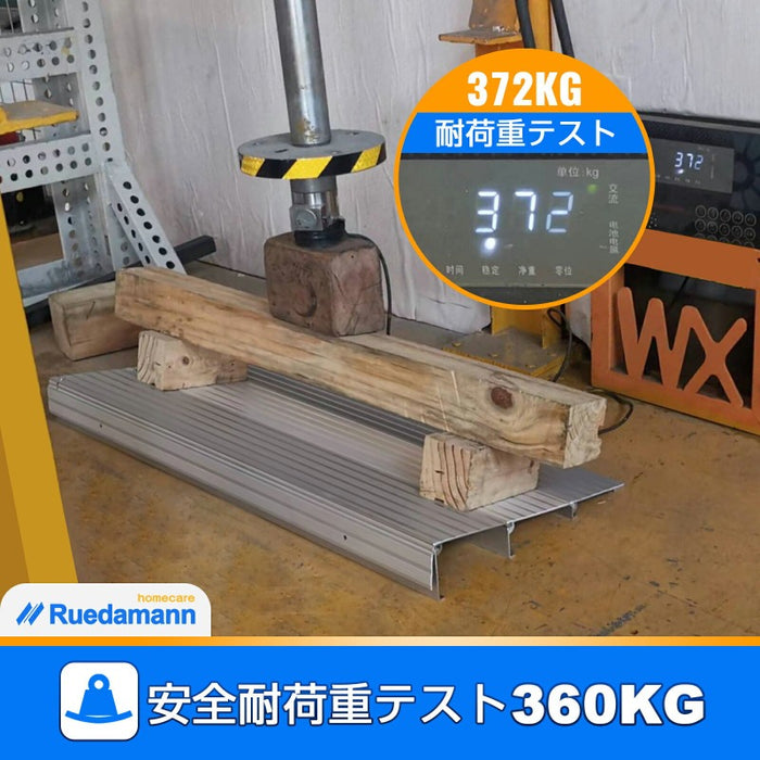 Ruedamann® 敷居スロープ 高さ2.5/5/7.5cm アルミスロープ 耐荷重360kg 組み合スロープ - TR601H-25MM-2.5cm