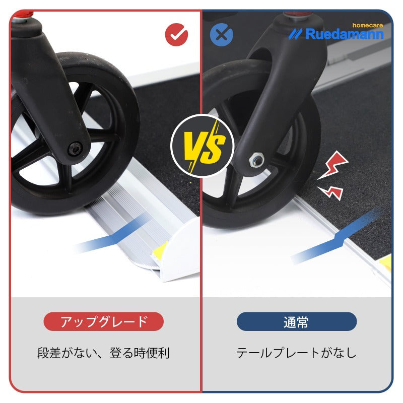 Ruedamann® 折りたたみスロープ 耐荷重300kg 長さ183cmx幅71cm 2本