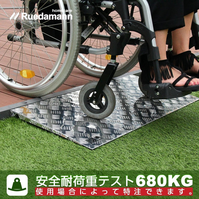 Ruedamann® 敷居スロープ 特注商品 耐荷重300kg ケーブル穴付き - TR301-40-40cm