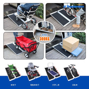 Ruedamann® 折りたたみアルミスロープ 耐荷重300kg 長さ61cm-152cm*幅77cm - MR607MW-MO