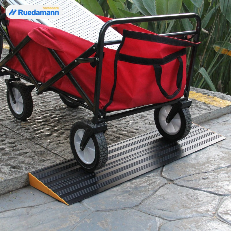 Ruedamann® 敷居スロープ 耐荷重800KG 高さ2.5-5cm 組合せ可能 黒 - TR602H-25-2.5CM