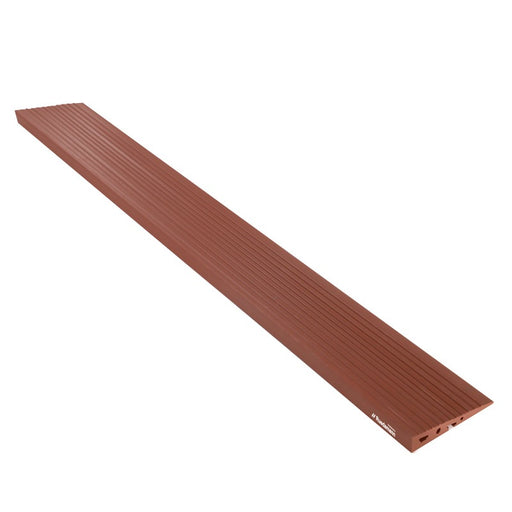 Ruedamann® 段差スロープ 段差解消 敷居スロープ PVC材質 耐荷重800kg 柔軟静音 - PTR9510Z-赤茶色