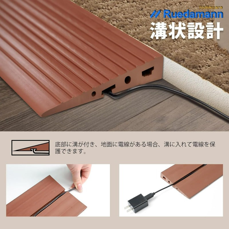 Ruedamann® 段差スロープ樹脂製 段差解消 敷居スロープ PVC材質 耐荷重