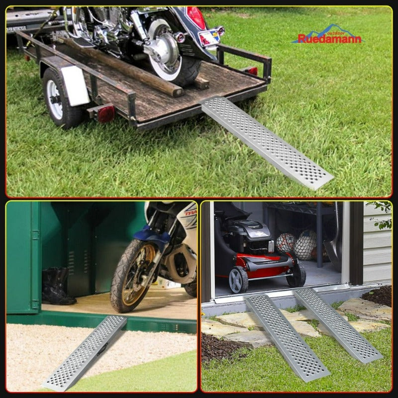 Ruedamann® 鋼製スロープ 耐荷重300kg トラック積み込み用スロープ